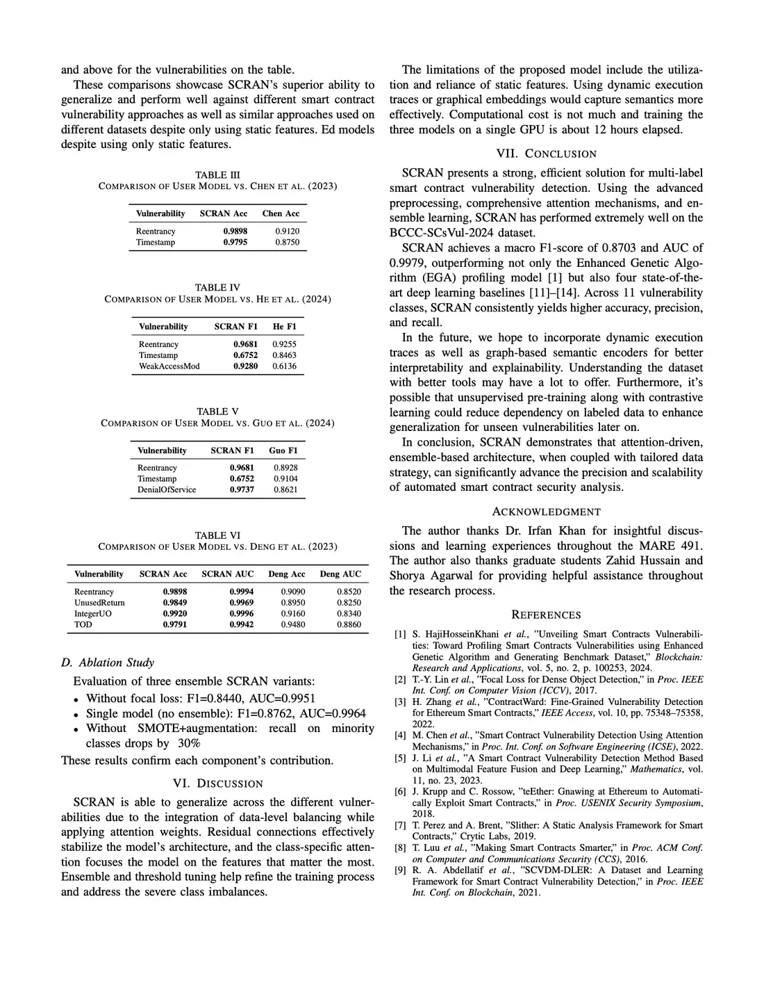Page 6 of the paper: baselines, ablation, discussion